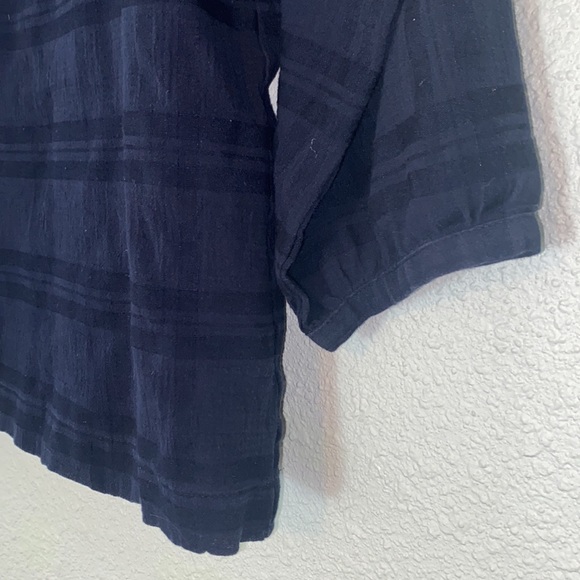 Ann Taylor Loft Petite Med Navy Blue Blouse - Picture 3 of 7